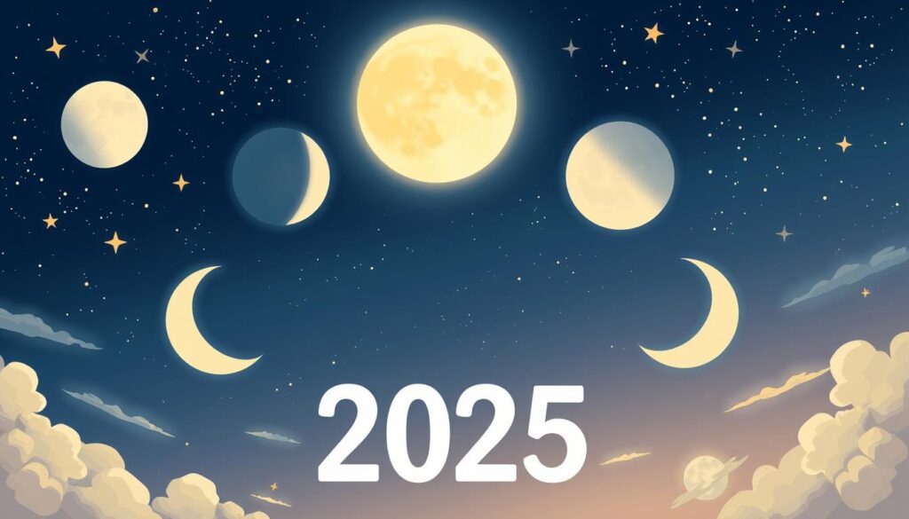 Descubra as fases da lua em 2025, datas importantes e como a influência lunar pode afetar seu ano. Consulte o calendário lunar 2025 completo aqui.